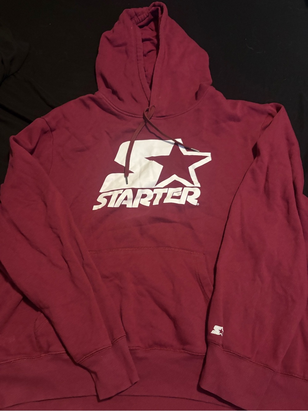 Starter Men's Maroon Hoodie Sweatshirt